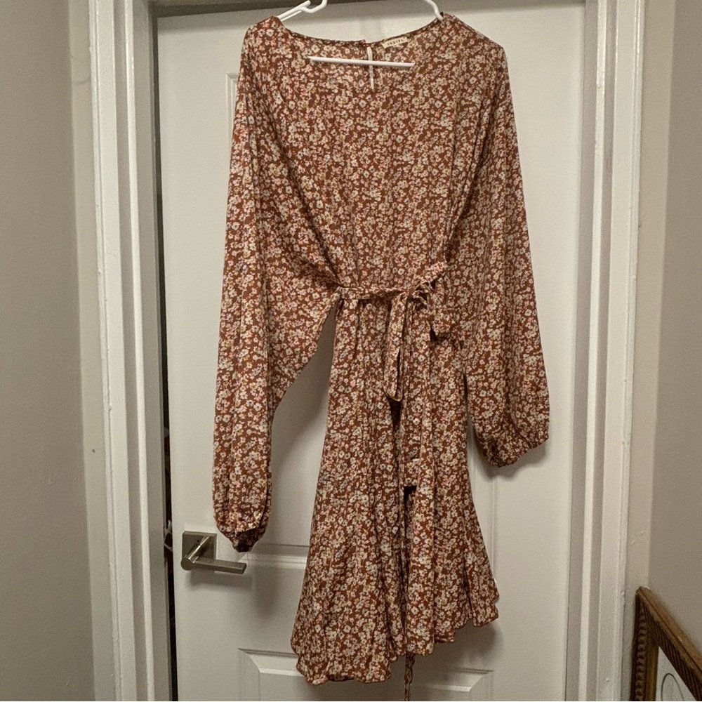 Fall floral dress